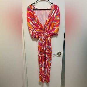 Midi floral print summer dress